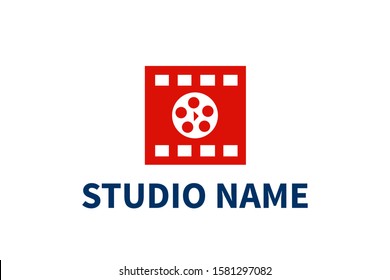 icon logo design for cinema or movie event or company base in digital technology for recording 