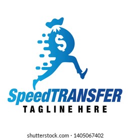 icon logo design concept transfers money quickly