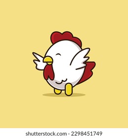 icon, logo design, cute little chicken logo character.