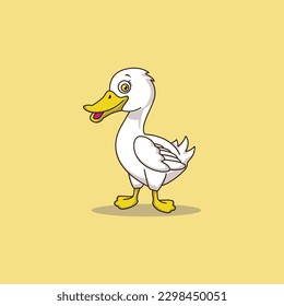 icon, logo design, cute swan logo character.