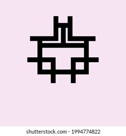 icon and logo design from lines and boxes suitable for business
