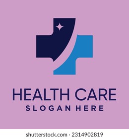 icon logo design modern blue health care vector 2D jamilega