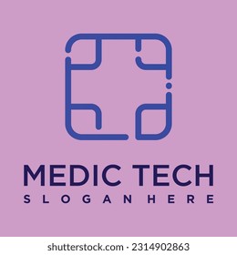 icon logo design modern medic tech vector 2D jamilega