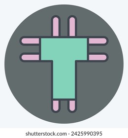 Icon Logo Design. related to Creative Concept symbol. color mate style. simple design editable. simple illustration