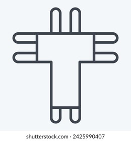 Icon Logo Design. related to Creative Concept symbol. line style. simple design editable. simple illustration