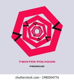 The icon or logo design of the rotating hexagon is suitable for representing the brand
