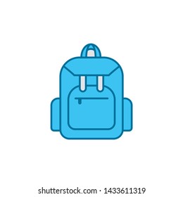 Icon logo design for travel backpacks and schools.