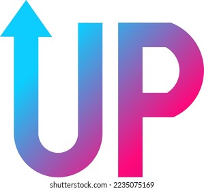 up icon Logo design. vector design and company logo, for your business