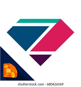Icon logo diamond shape with combination of initial letter A
