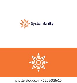 Icon logo for digital business, for service management settings system updates on-line 