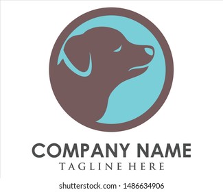 Icon logo dog silhouette vector
