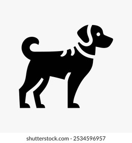 Icon logo perro silueta Vector negro 