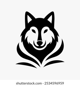 Icon logo perro silueta Vector negro 