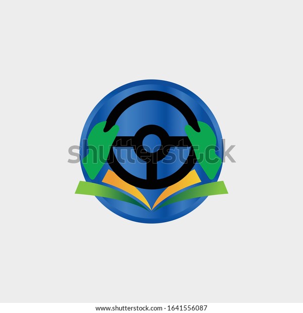 icon logo\
education driving circle vector\
design