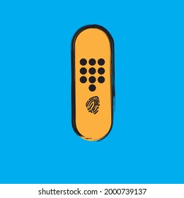 icon  logo finger smart key door