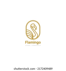 Icono Logotipo Flamingo concepto de arte en línea