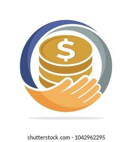 Icon Logo For Fundraising, Business Loan Money, Save Money, And Other Financial Management