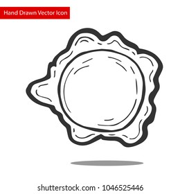 Icon and Logo. Hand Drawn Doodle Abstract Sun Planet Solar Galaxy Universe Science. Graphic Design, Resource, Elements, Vector Illustration