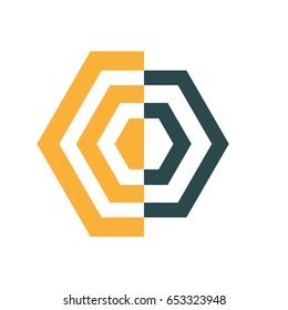icon logo hexagon vector 