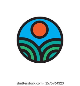 icon or logo of a hilly landscape
