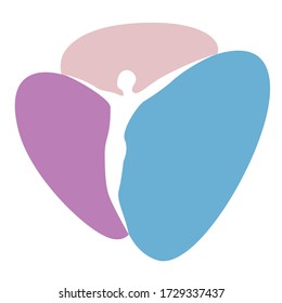 icon logo with a human 