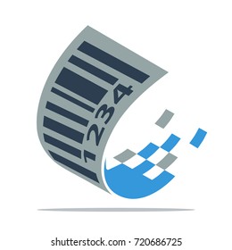 Icon Logo / Illustration For Digital Business, Bar Code Service