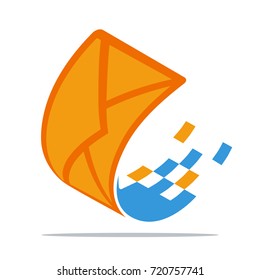 Icon logo / illustration for digital business, messaging service