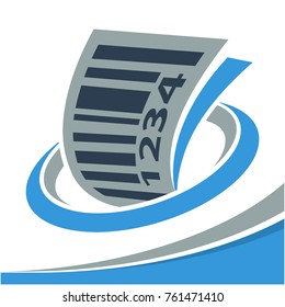 Icon Logo / Illustration For Digital Business, Bar Code Management Service