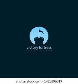 icon logo illustration of fortress
