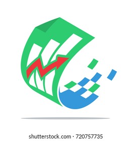 Icon logo / illustrations for digital business, bookkeeping service