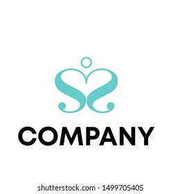 icon logo initial S sign vector template
