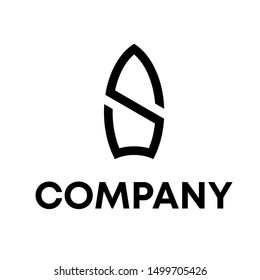 icon logo initial S sign vector template