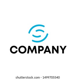 icon logo initial S sign vector template