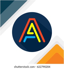 Icon logo initials letter A