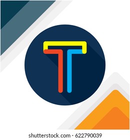 Icon logo initials letter T