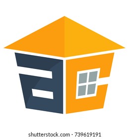 Icon logo initials for residential construction business, with combination of letters A & C