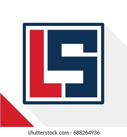 Icon logo initials square shape with a combination of the letters L and S