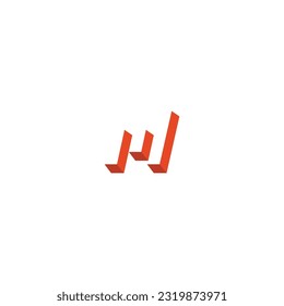 icon logo J biographic technology illustration vector