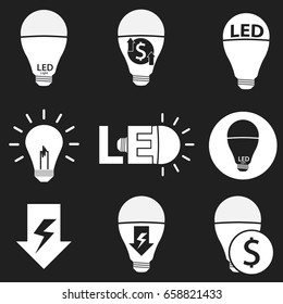 icon and logo LED. vector illustration. 