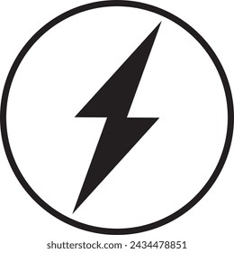 Icon, Logo, Blitz, brutalistische Illustration