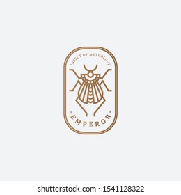 icon logo line art of mythology insect, suitable for branding logo