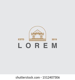 icon logo minimalist with pilar concept