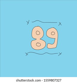 icon logo number eigthy-nine background