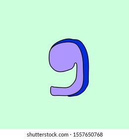 icon logo number nine  background.