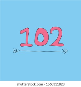 icon logo number one hundred two background