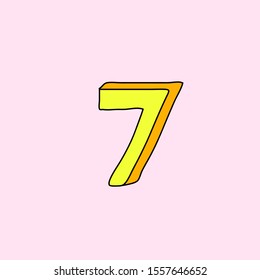 icon logo number seven background.