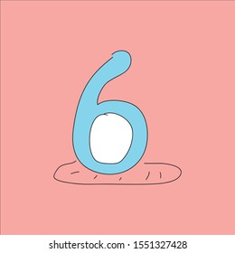 icon logo number six background