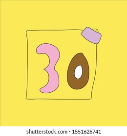 icon logo number thirty background