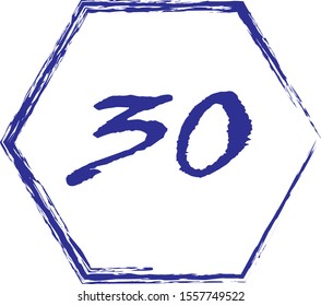 icon logo number thirty background