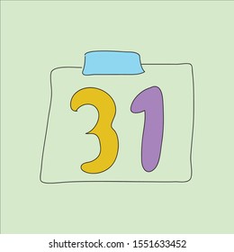 icon logo number  thirty-one background